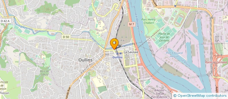 localisation de l'entreprise MADAME CHRISTINE GODET  OULLINS-PIERRE-BENITE