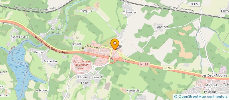 localisation de l'entreprise MADAME CHRISTINE GOUDON  PLOUGOUMELEN