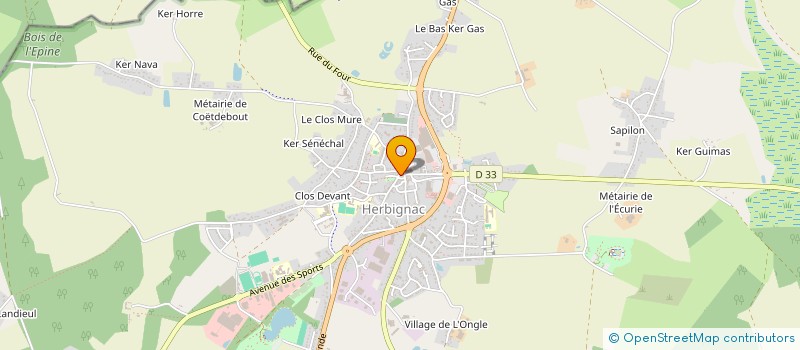 localisation de l'entreprise MADAME CHRISTINE GOYAL  HERBIGNAC