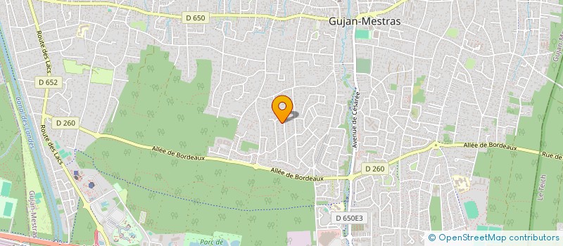 localisation de l'entreprise MADAME CHRISTINE GRELET  GUJAN-MESTRAS