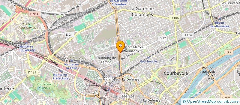 localisation de l'entreprise MADAME CHRISTINE GUEYRAUD à COURBEVOIE