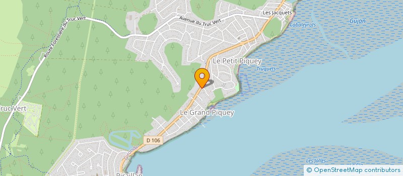 localisation de l'entreprise MADAME CHRISTINE GUILLOT  LEGE-CAP-FERRET