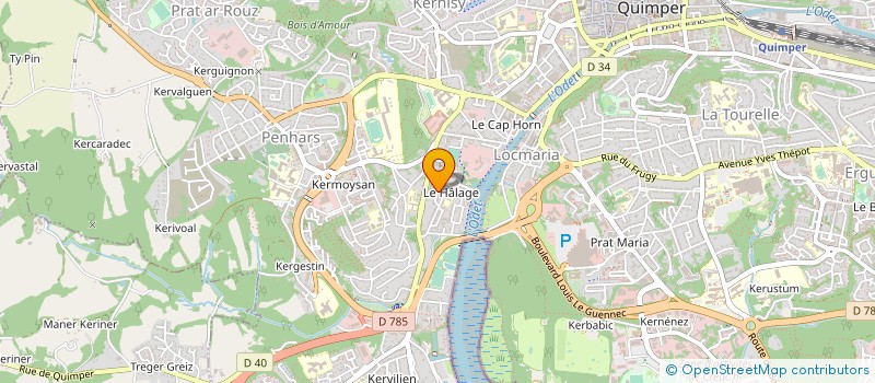 localisation de l'entreprise MADAME CHRISTINE GUILLOU  QUIMPER