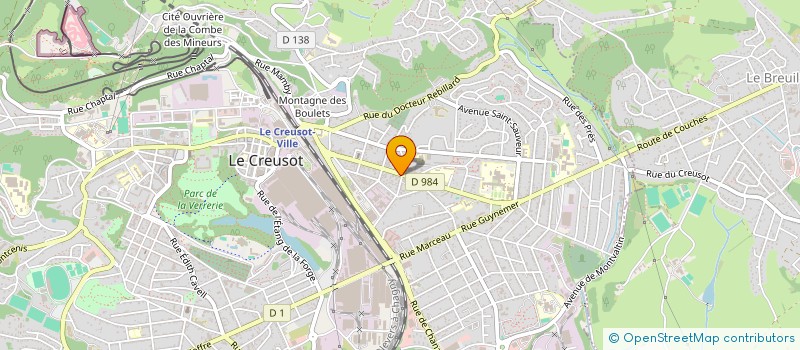 localisation de l'entreprise MADAME CHRISTINE GUINOT  LE CREUSOT