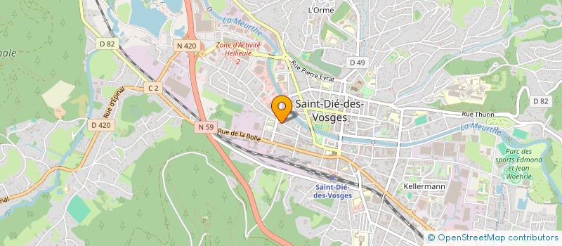 localisation de l'entreprise MADAME CHRISTINE HUGUENOT à SAINT-DIE-DES-VOSGES