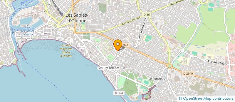 localisation de l'entreprise MADAME CHRISTINE JACQUESSON à LES SABLES D'OLONNE