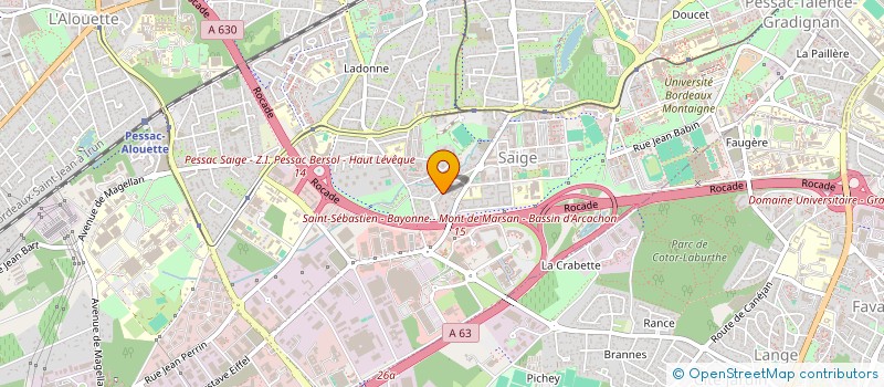 localisation de l'entreprise MADAME CHRISTINE JAUREGUIBERRY  PESSAC