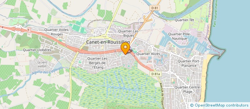 localisation de l'entreprise MADAME CHRISTINE JOSETTE PI NERIN  CANET-EN-ROUSSILLON