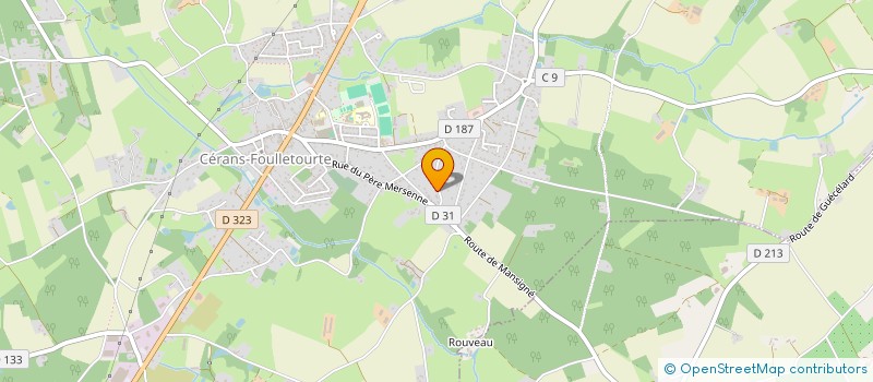 localisation de l'entreprise MADAME CHRISTINE JOUAULT  CERANS-FOULLETOURTE