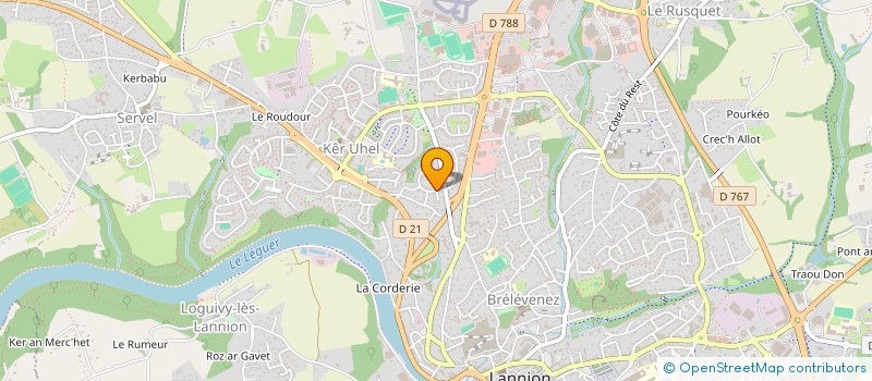 localisation de l'entreprise MADAME CHRISTINE L'OLLIVIER à LANNION
