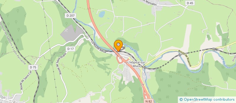 localisation de l'entreprise MADAME CHRISTINE LAGOUTTE  SAINT-CYR-DE-FAVIERES