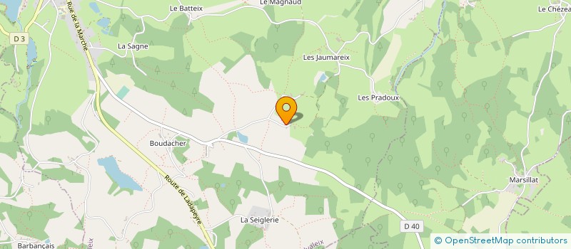 localisation de l'entreprise MADAME CHRISTINE LAURIENT à CHATELUS-MALVALEIX