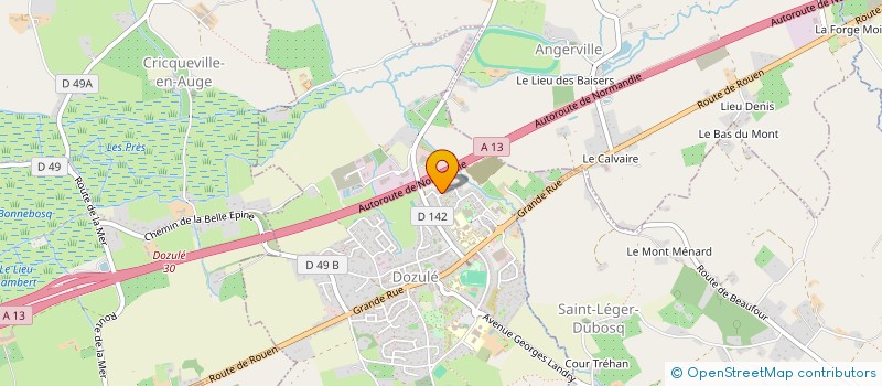 localisation de l'entreprise MADAME CHRISTINE LE BAS  DOZULE