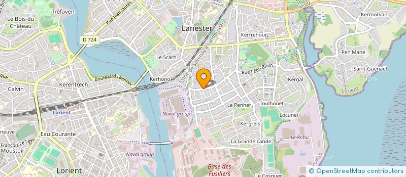 localisation de l'entreprise MADAME CHRISTINE LE CORRE  LANESTER