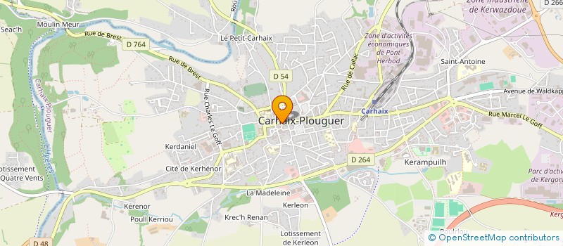 localisation de l'entreprise MADAME CHRISTINE LE GUENNOU  CARHAIX-PLOUGUER