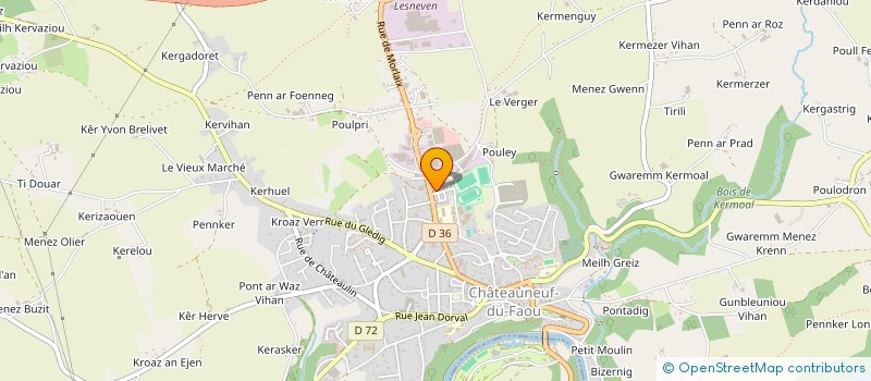 localisation de l'entreprise MADAME CHRISTINE LE ROY à CHATEAUNEUF-DU-FAOU