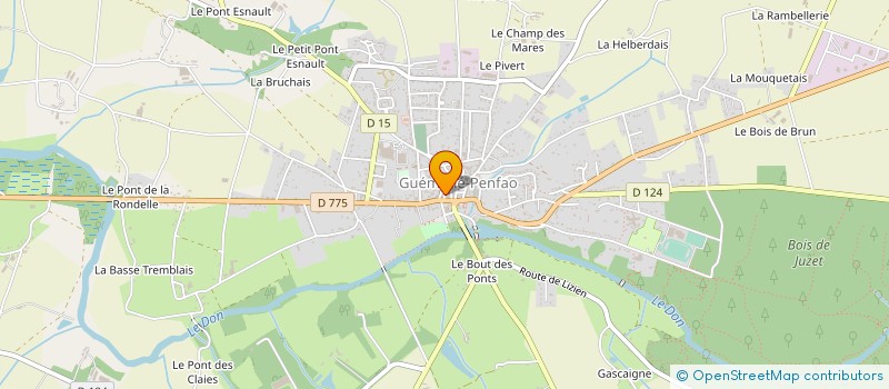 localisation de l'entreprise MADAME CHRISTINE LEBOT à GUEMENE-PENFAO