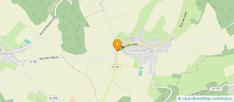 localisation de l'entreprise MADAME CHRISTINE LEBOUCHER  GUERVILLE