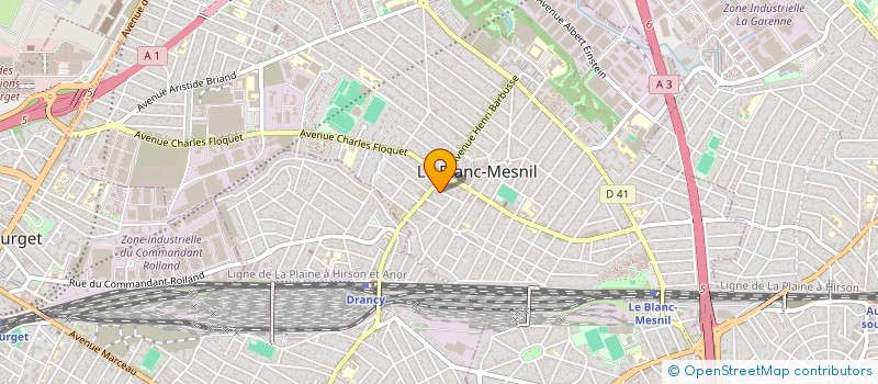 localisation de l'entreprise MADAME CHRISTINE LEBRETON  DRANCY