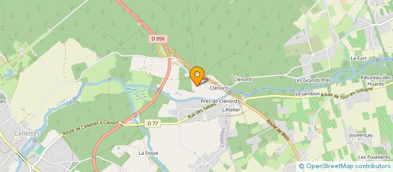 localisation de l'entreprise MADAME CHRISTINE LEBRETON à CELLETTES