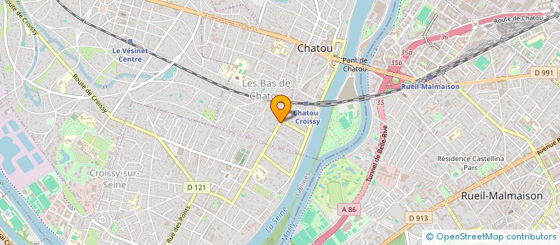 localisation de l'entreprise MADAME CHRISTINE LECOMTE  CHATOU