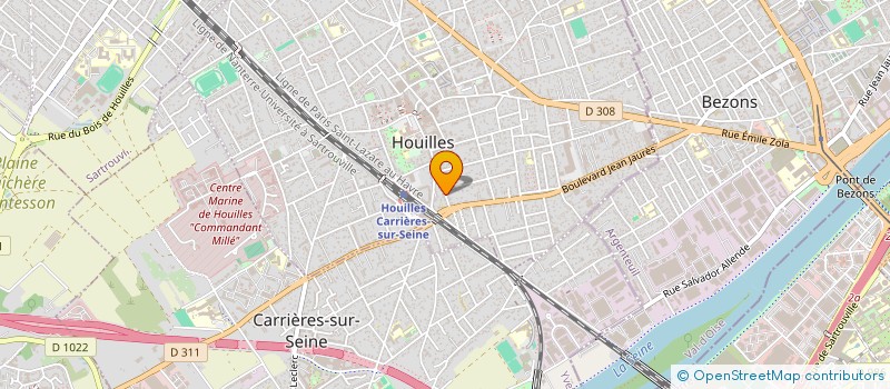 localisation de l'entreprise MADAME CHRISTINE LEDOUX  HOUILLES