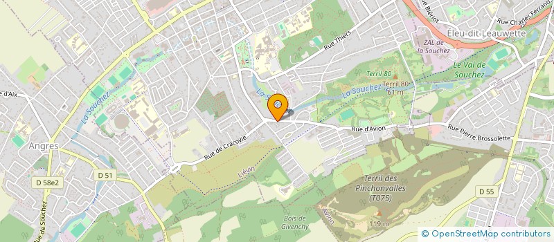 localisation de l'entreprise MADAME CHRISTINE LEHUT  LIEVIN