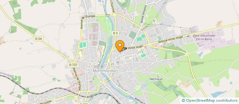 localisation de l'entreprise MADAME CHRISTINE LEPROUX  MONTMORILLON