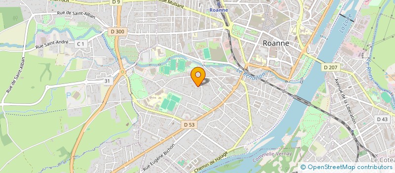 localisation de l'entreprise MADAME CHRISTINE LESY  ROANNE