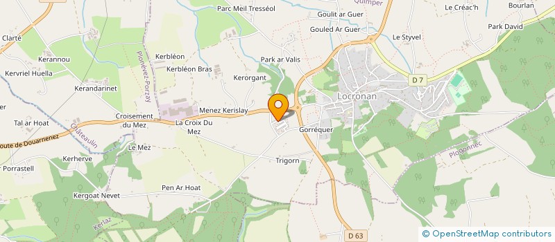 localisation de l'entreprise MADAME CHRISTINE LOYER  LOCRONAN