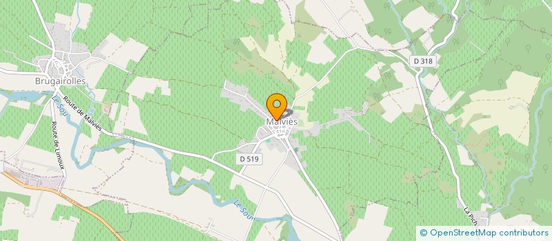 localisation de l'entreprise MADAME CHRISTINE LUTRAND  MALVIES