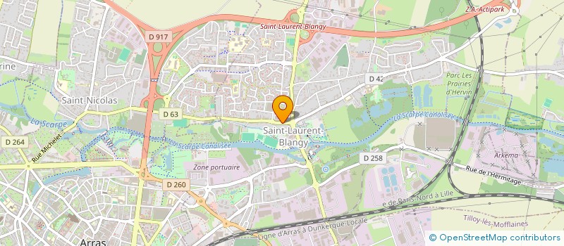 localisation de l'entreprise MADAME CHRISTINE MAIRESSE  SAINT-LAURENT-BLANGY