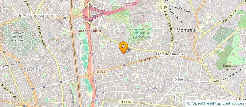 localisation de l'entreprise MADAME CHRISTINE MANTELLI à BAGNOLET