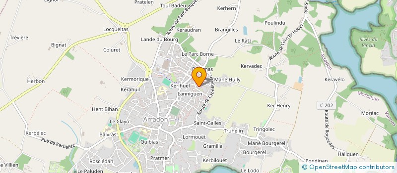 localisation de l'entreprise MADAME CHRISTINE MARCEL  ARRADON