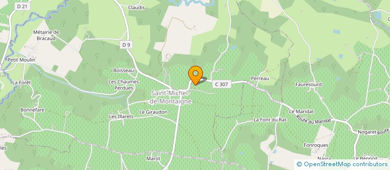 localisation de l'entreprise MADAME CHRISTINE MARCHAND  SAINT-MICHEL-DE-MONTAIGNE