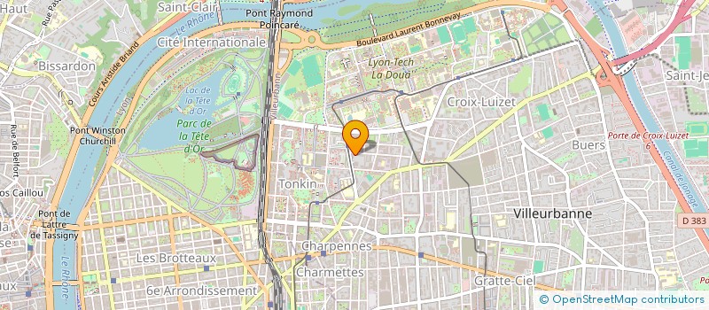 localisation de l'entreprise MADAME CHRISTINE MARNAT  VILLEURBANNE