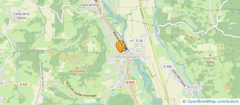 localisation de l'entreprise MADAME CHRISTINE MARTY  MONTGAILLARD