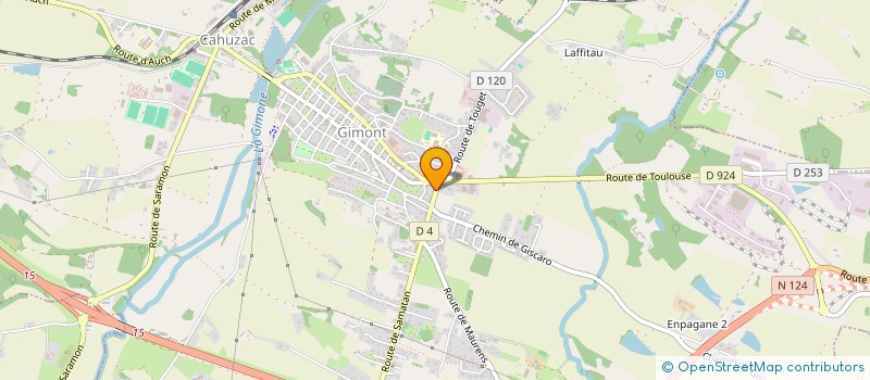 localisation de l'entreprise MADAME CHRISTINE MAURETTE  GIMONT