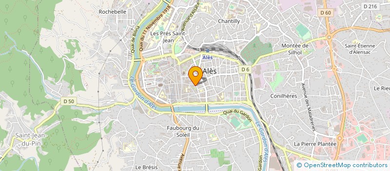 localisation de l'entreprise MADAME CHRISTINE MAY  ALES