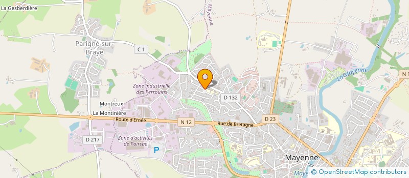 localisation de l'entreprise MADAME CHRISTINE METAYER  MAYENNE