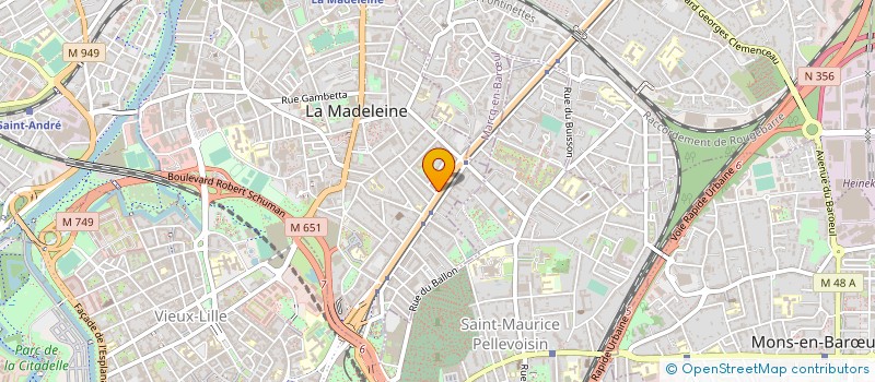 localisation de l'entreprise MADAME CHRISTINE MILLOT à LA MADELEINE