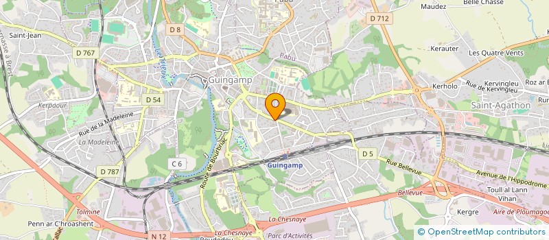 localisation de l'entreprise MADAME CHRISTINE MINGAM  GUINGAMP