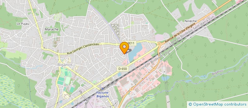 localisation de l'entreprise MADAME CHRISTINE MOINARD  BIGANOS