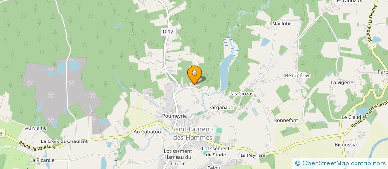 localisation de l'entreprise MADAME CHRISTINE MONTILLAUD  SAINT-LAURENT-DES-HOMMES