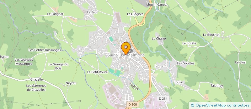 localisation de l'entreprise MADAME CHRISTINE MORAND à SAINT-JUST-MALMONT