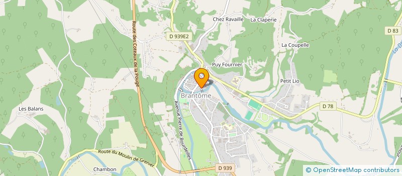 localisation de l'entreprise MADAME CHRISTINE MORATE à BRANTOME EN PERIGORD