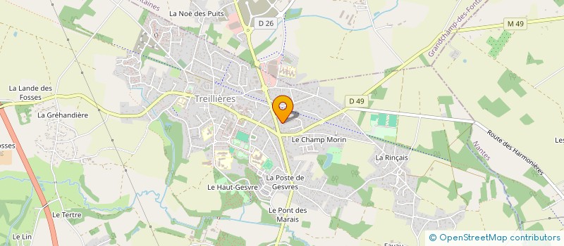 localisation de l'entreprise MADAME CHRISTINE MORELL à TREILLIERES