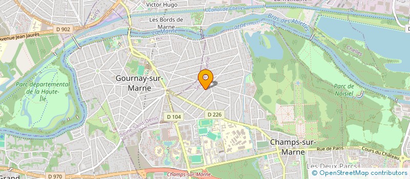 localisation de l'entreprise MADAME CHRISTINE MULLER à CHAMPS-SUR-MARNE
