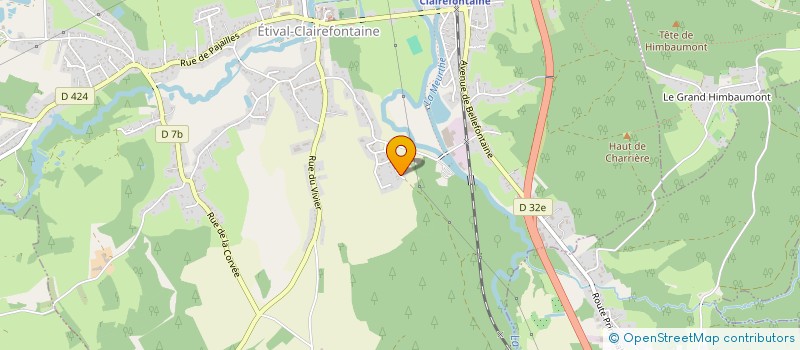 localisation de l'entreprise MADAME CHRISTINE MULLER  ETIVAL-CLAIREFONTAINE