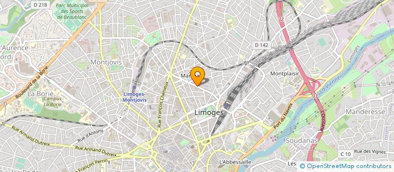 localisation de l'entreprise MADAME CHRISTINE OLIVET à LIMOGES